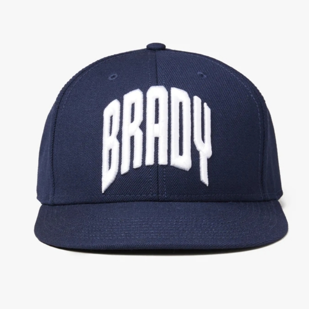 Brady Fitted Hat Navy Blue/White OSFM